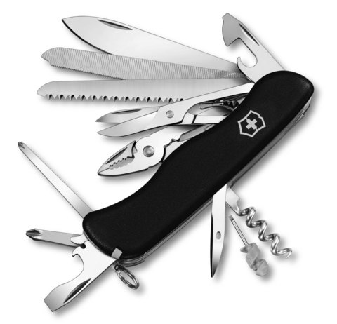 Складной нож Victorinox WorkChamp, 111 мм., 21 функция, чёрный (0.9064.3) - Wenger-Victorinox.Ru