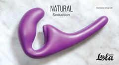 Фиолетовый безремневой страпон Seduction - 20,5 см. - 