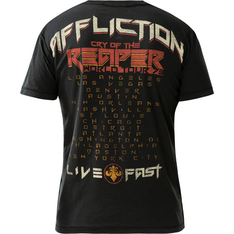 Affliction | Футболка двусторонняя мужская FACE MELTING LOUD A22257 спина