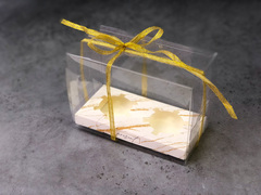 Коробка прозрачная на 2 капкейка/кекса «Мрамор», 16х8х11,5 см