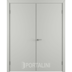 Купить Двустворчатая дверь эмаль VFD Niuta Cotton серая глухая