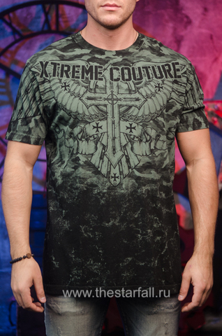Xtreme Couture | Футболка мужская LOST SOLDIER X1697 от Affliction перед на модели
