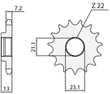 Звезда передняя ведущая Sunstar 23515 (JTF1594) Yamaha XT250 08-21