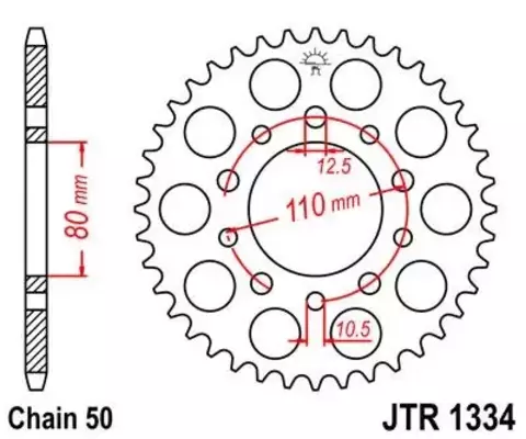 Звезда мотоциклетная JT JTR1334.45