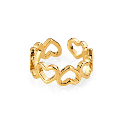 Латунное кольцо "В самое сердце" gold