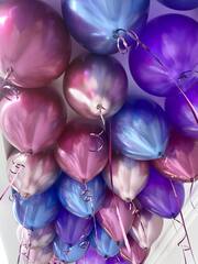 Воздушные шарики хром ассорти для девочки