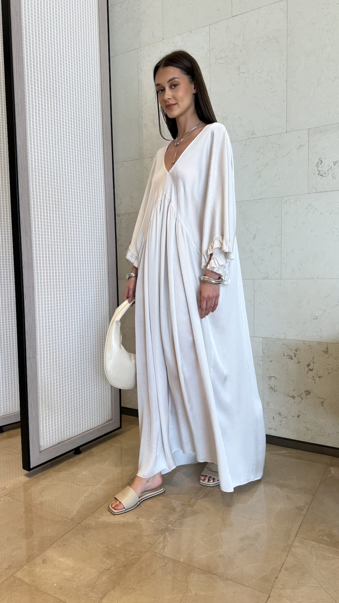 Платье в стиле oversize из струящейся вискозы