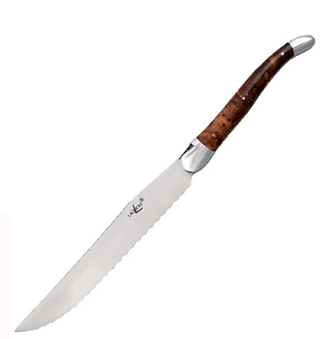 Нож для хлеба 17.5см Forge de Laguiole рукоятка из туи-глянцевые митры