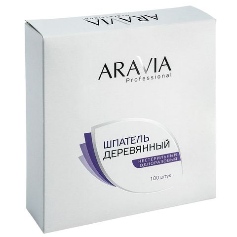 Шпатели деревянные одноразовые, 100 шт/уп, ARAVIA Professional