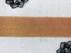 Лента парча, ш. 4 см, терракот