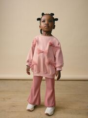 Толстовка и легинсы-клеш в комплекте для девочки Next B12-431, Розовый