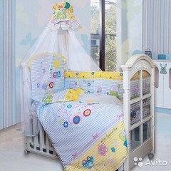 Комплект в кроватку "Cool Car" (голубой)