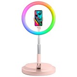 Селфи-кольцо 29 см с держателем для смартфона B1-RGB + Штатив (высота 168 см) (Розовый)