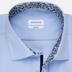 Сорочка Seidensticker Shaped Fit 01.253480-14 голубая с цветной отделкой