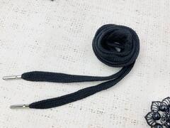 Шнур турецкое плетение, ш. 1 см, L 132 см, чёрный