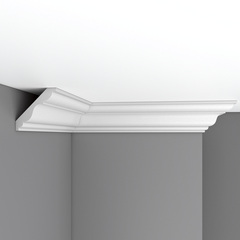 Плинтус потолочный гладкий Decomaster 96406F гибкий 85х85х2400мм