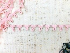 Тесьма с эластичными петлями, 8х10 м, ш. 1,5 см, розовый