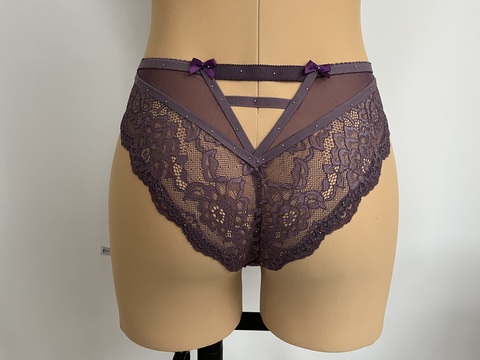 Кружево эластичное фиолетовое темное 20 см, Китай