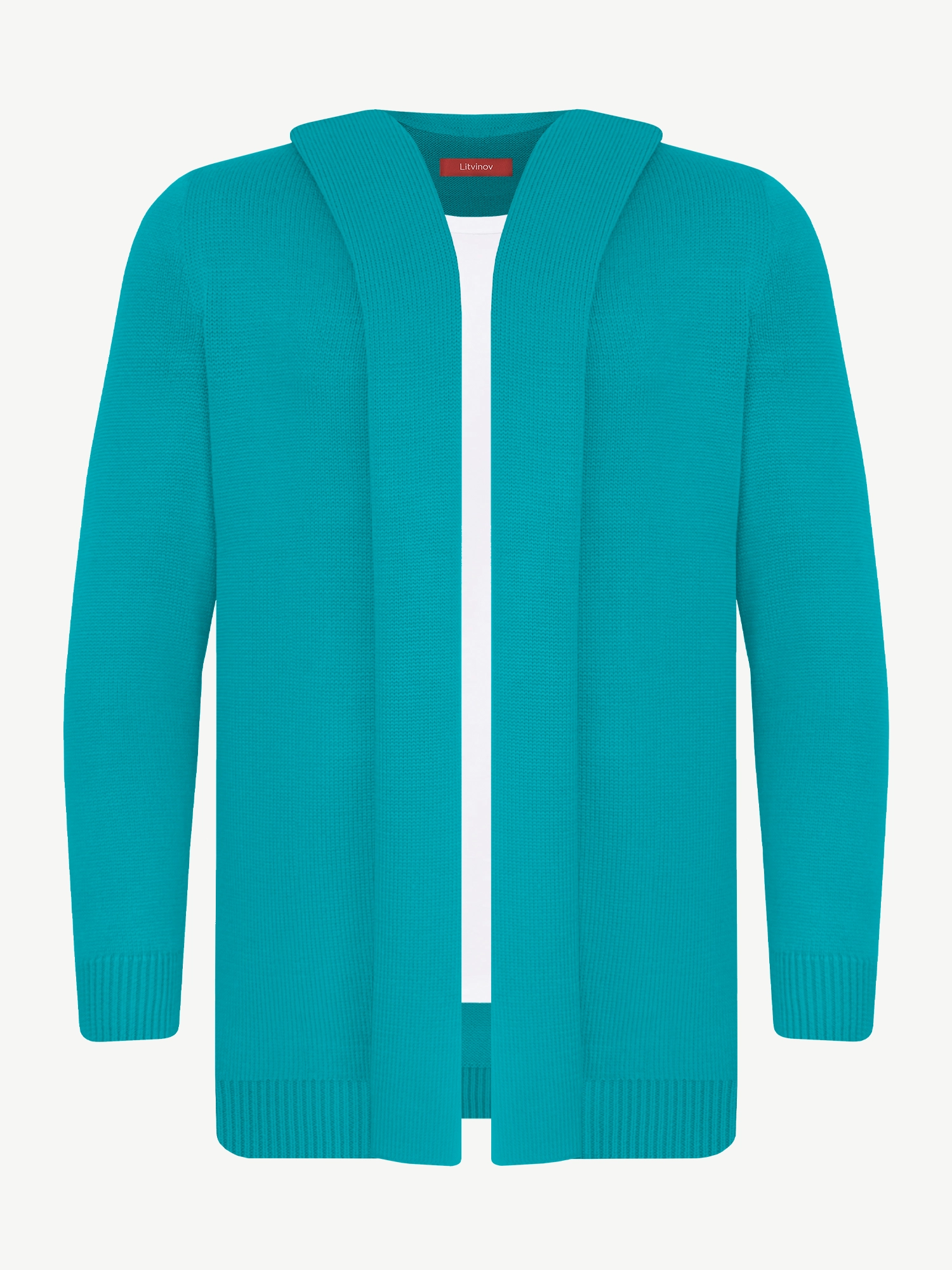 Кардиган с капюшоном из шелка