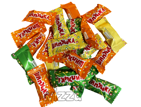 Казиве фруктовая карамель с шипящей начинкой Powder Candy Kaziweh вес