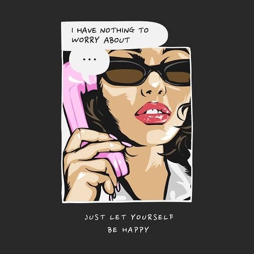 принт Be happy