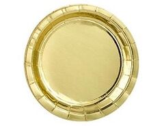 Тарелки фольгированные, Золото, 17 см, 6 шт.