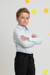 сорочка  для мальчика  ТК 39031/светло-голубой