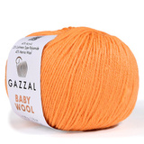 Пряжа Gazzal Baby Wool 837 оранжевый