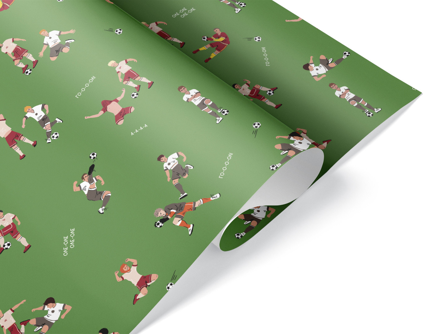 Упаковочная бумага, Футбол, 80 г, 0,7*1 м, 5 листов