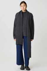 Шарф из шерсти темно-серого цвета