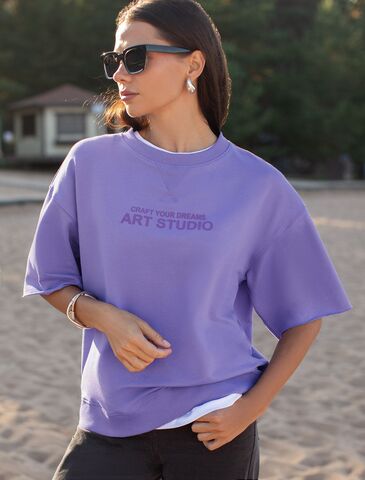 Футболка из тонкого премиального футера с эластаном  D49.081 (119322)