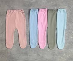 Ползунки однотонные на резинке (интерлок) р.52,56