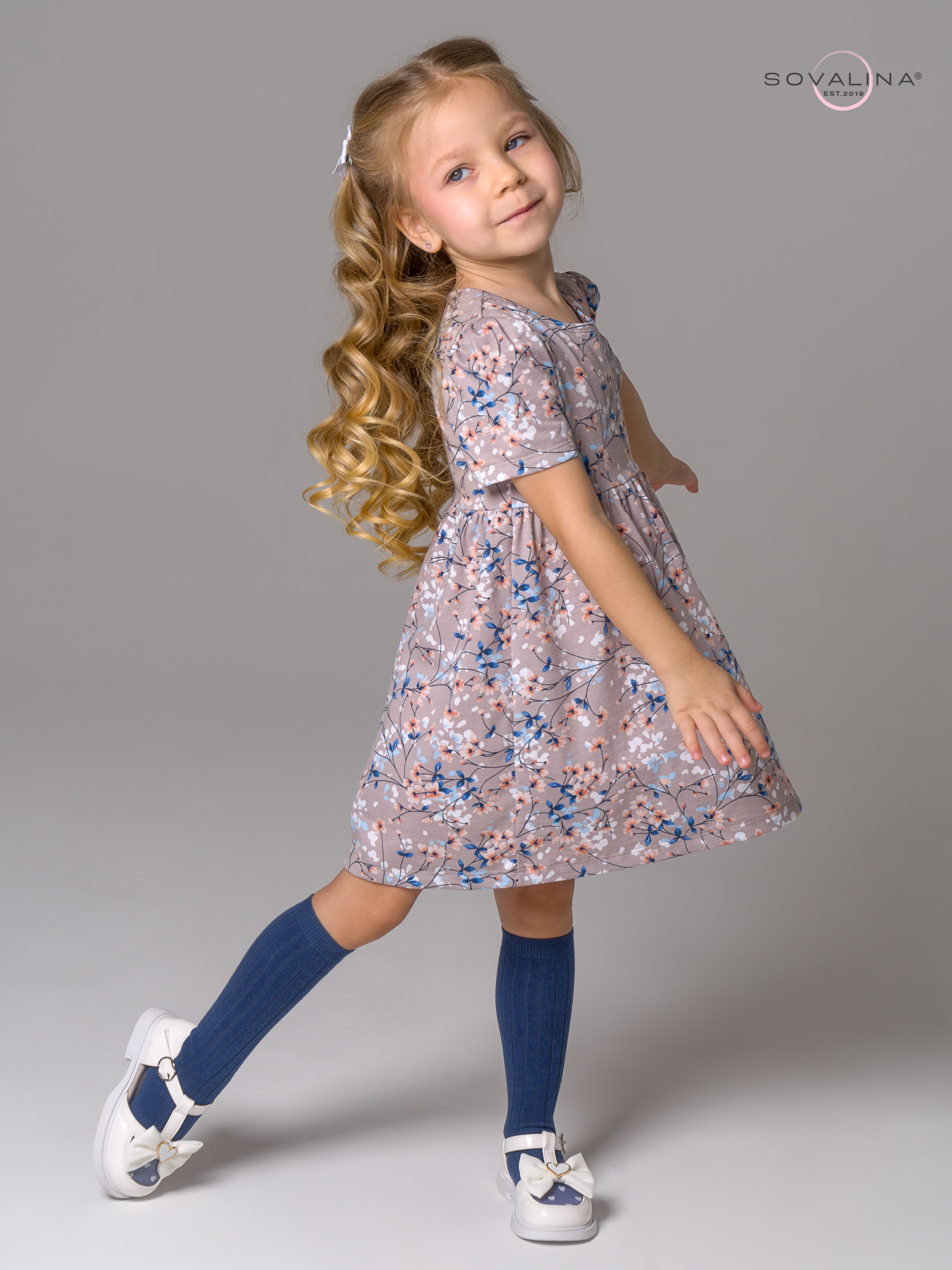 Платье Аленка к/р SG апрель бежевый