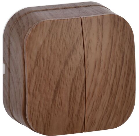 GLORY Выключ. 2-кл. о/у 10А ВС20-2-0-ХД дуб IEK