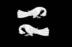 Силиконовый молд Птицы винтажные малые