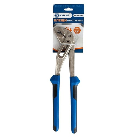 Клещи переставные КОБАЛЬТ 250 мм, CR-V (647-222)