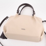 Сумка Саломея 607 леар бежевый + шоколад