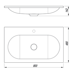 Раковина из кварца, цвет жасмин