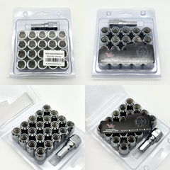 Комплект колесных гаек под внутр. шест. M12x1.5 20шт. + Ключ Хром