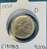 K16963 1936 Германия 2 марки Гинденбург D K16963 1936 Германия 2 марки Гинденбург D