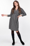 Платье для беременных 11157 черно-серый