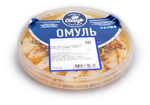 Омуль филе в маринадно-масляной заливке, 180г