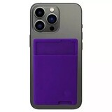 Силиконовый чехол для пластиковых карт / Картхолдер - кошелек на телефон Universal Wallet самоклеящийся универсальный (Фиолетовый)