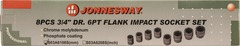 Jonnesway S03A6108S Набор головок торцевых ударных 3/4