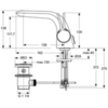 Смеситель для раковины однорычажный с донным клапаном Ideal Standard Melange A4260AA