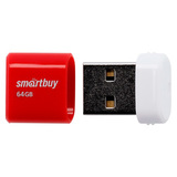 Флешка 64 GB USB 2.0 SmartBuy Lara (Красный с белым)