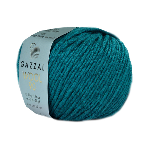 GAZZAL WOOL 90 (100% тонкая шерсть мериноса супервош, 50гр/90м)