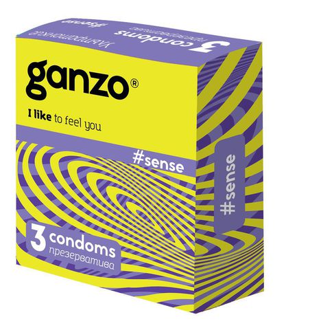Тонкие презервативы для большей чувствительности Ganzo Sence - 3 шт.
