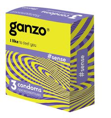 Тонкие презервативы для большей чувствительности Ganzo Sence - 3 шт. - 