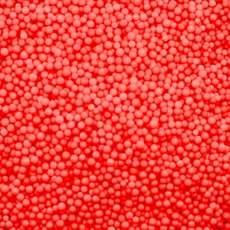 Шарики пенопласт, Красный, 2-4 мм, 500 мл, 13 г